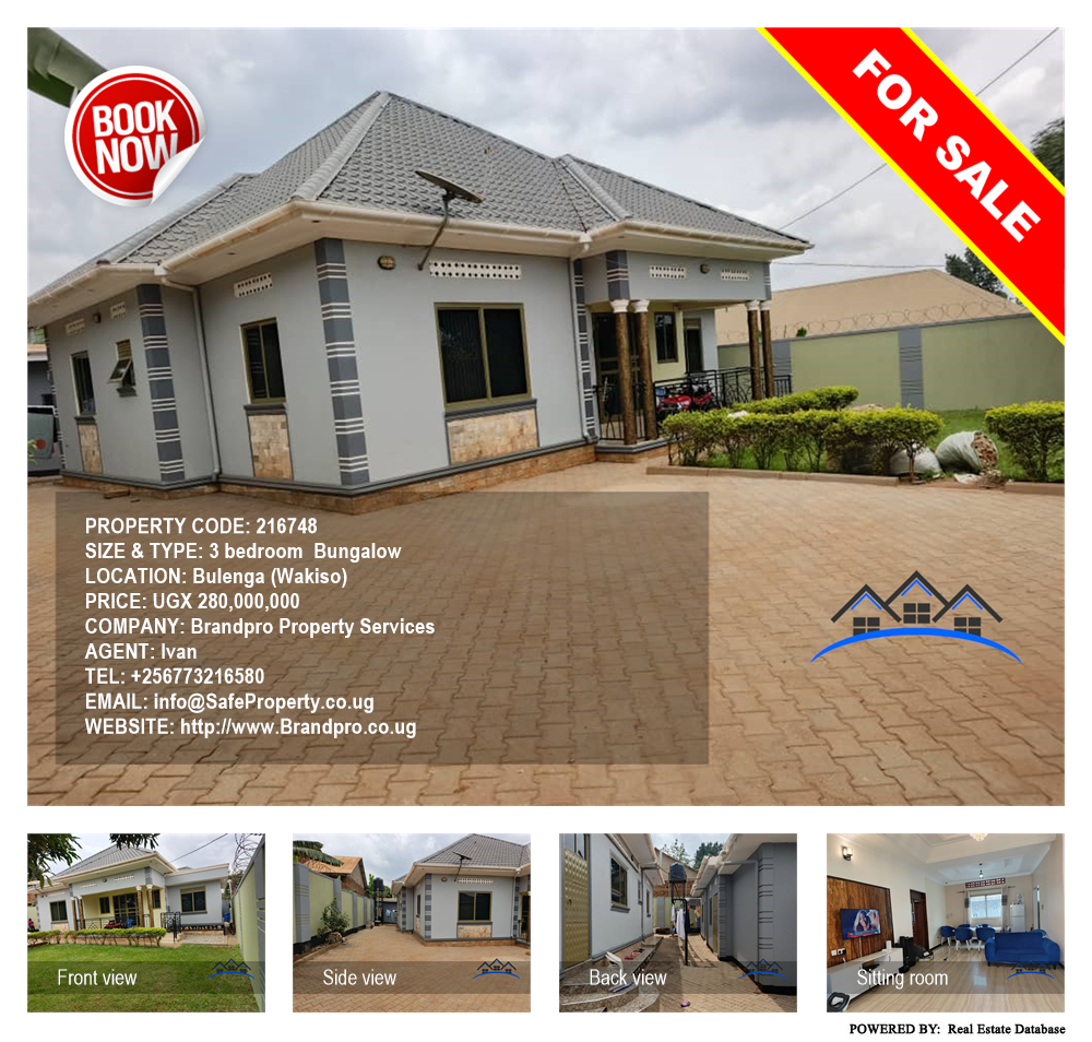 3 bedroom Bungalow  for sale in Bulenga Wakiso Uganda, code: 216748