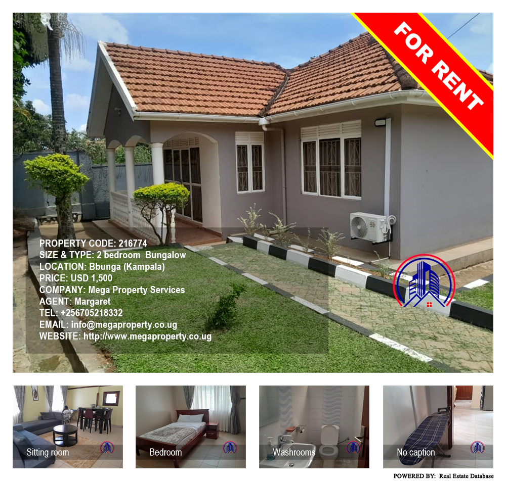 2 bedroom Bungalow  for rent in Bbunga Kampala Uganda, code: 216774