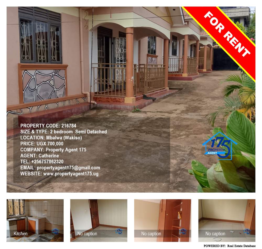 2 bedroom Semi Detached  for rent in Mbalwa Wakiso Uganda, code: 216784