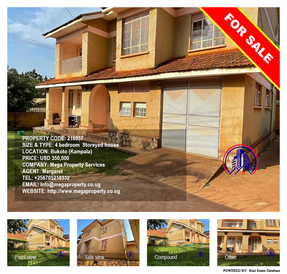 4 bedroom Storeyed house  for sale in Bukoto Kampala Uganda, code: 216857