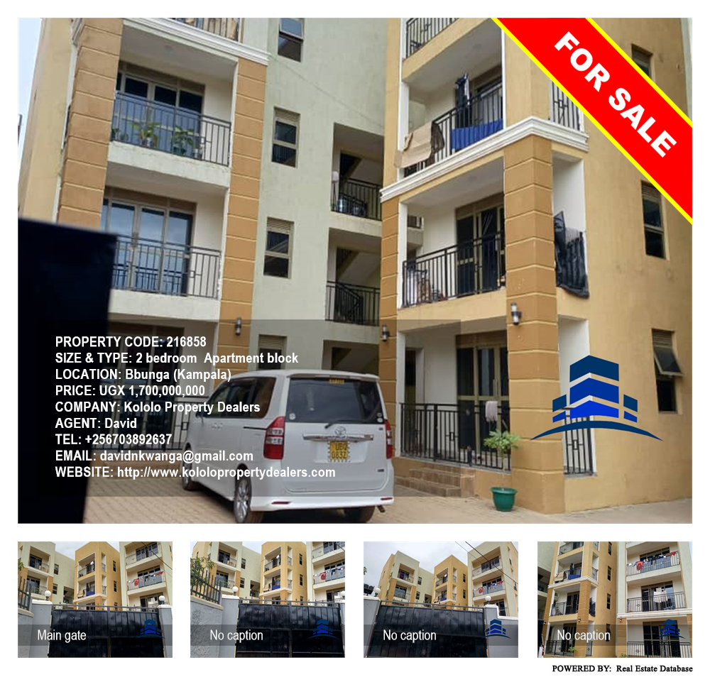 2 bedroom Apartment block  for sale in Bbunga Kampala Uganda, code: 216858