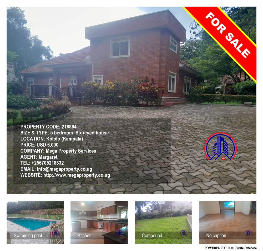 5 bedroom Storeyed house  for sale in Kololo Kampala Uganda, code: 216864