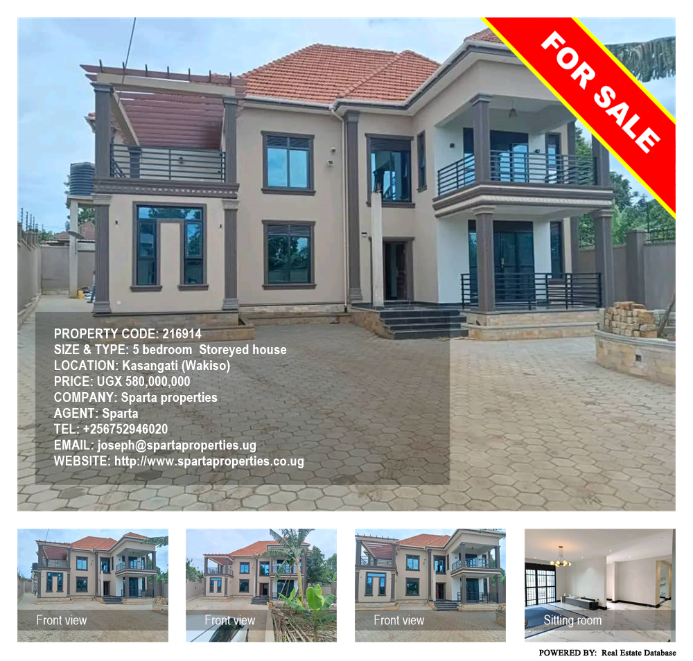 5 bedroom Storeyed house  for sale in Kasangati Wakiso Uganda, code: 216914