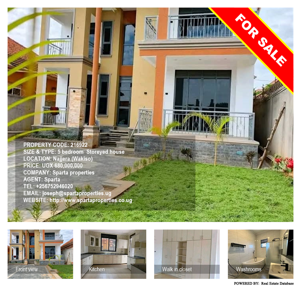 5 bedroom Storeyed house  for sale in Najjera Wakiso Uganda, code: 216922