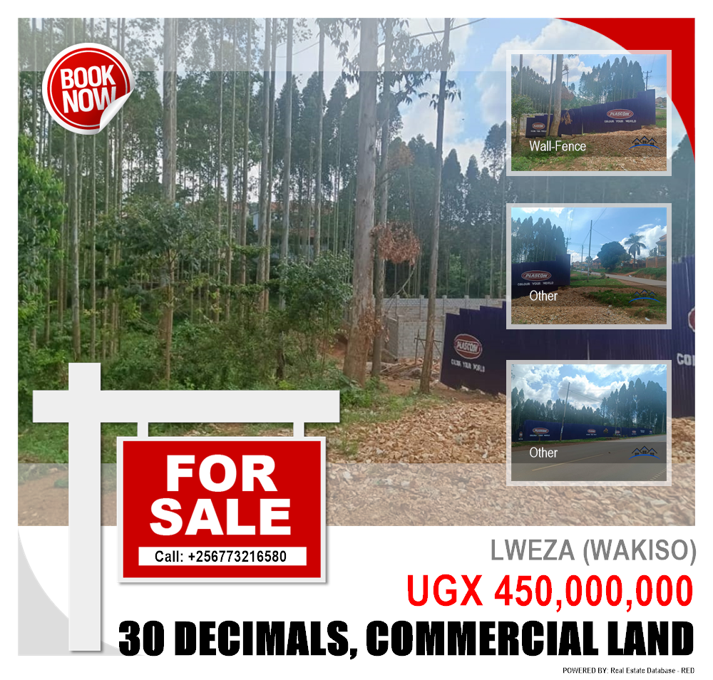 Commercial Land  for sale in Lweza Wakiso Uganda, code: 216930