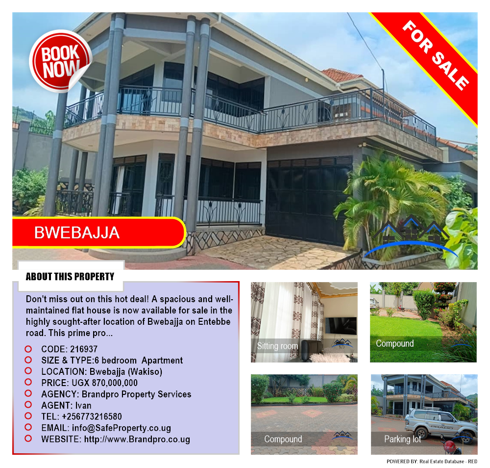 6 bedroom Apartment  for sale in Bwebajja Wakiso Uganda, code: 216937