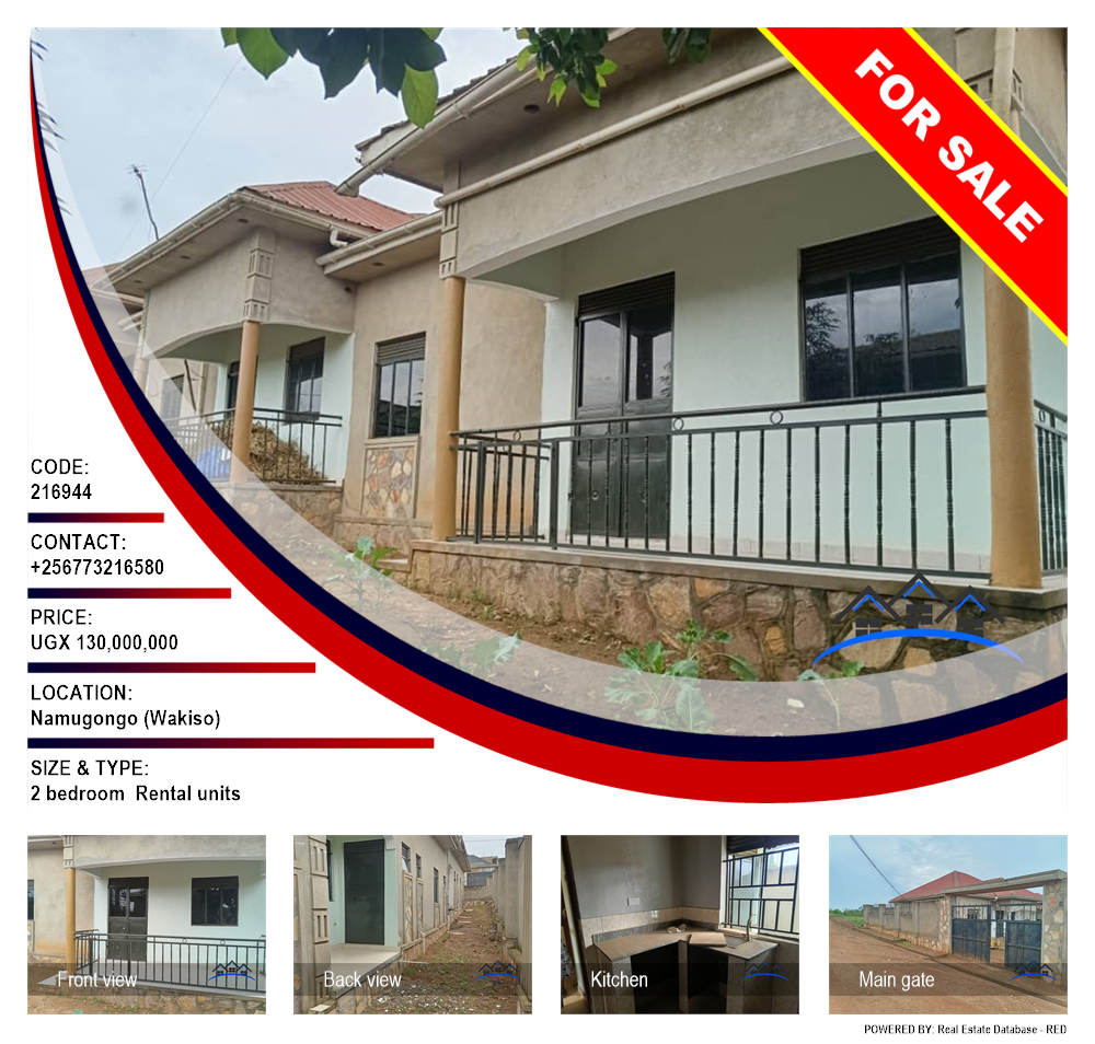 2 bedroom Rental units  for sale in Namugongo Wakiso Uganda, code: 216944