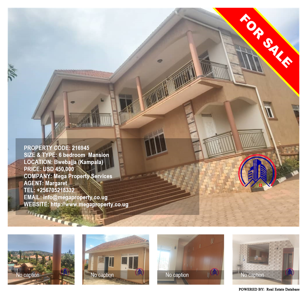 6 bedroom Mansion  for sale in Bwebajja Kampala Uganda, code: 216945