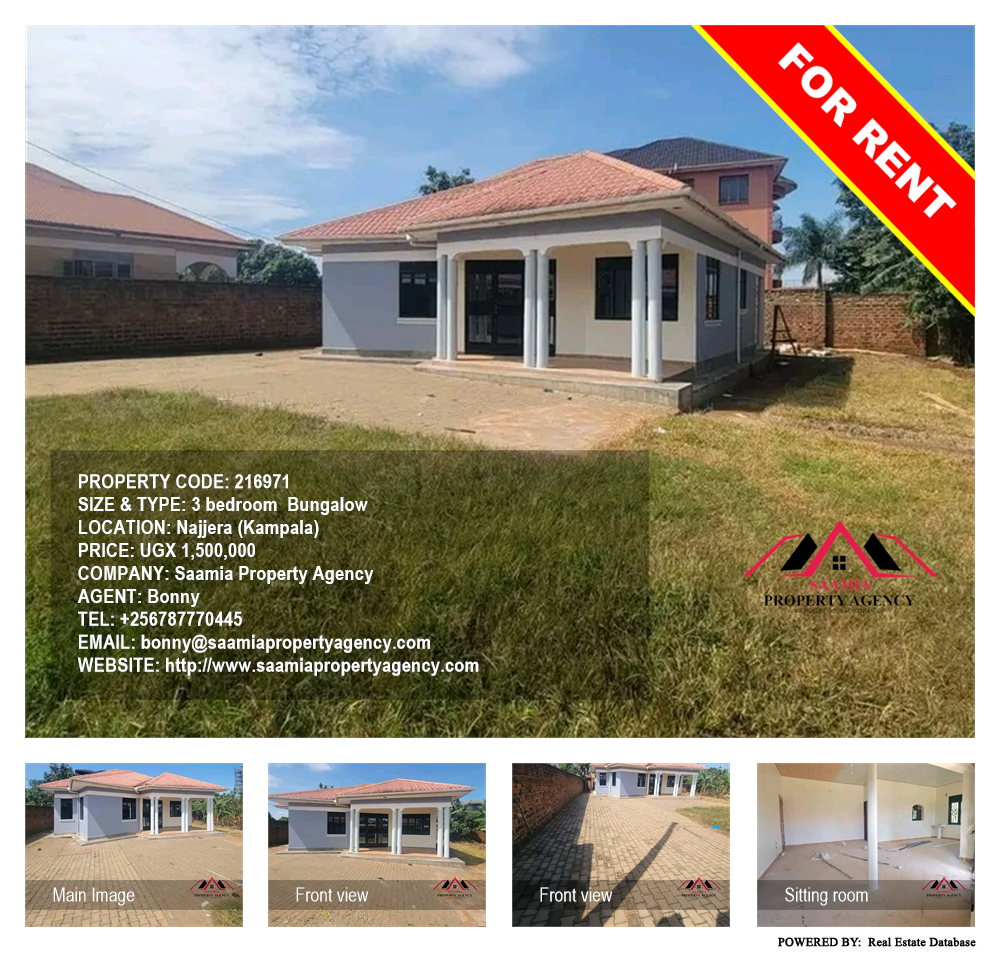 3 bedroom Bungalow  for rent in Najjera Kampala Uganda, code: 216971