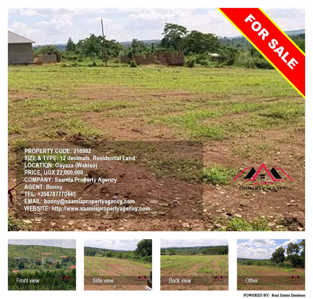 Residential Land  for sale in Gayaza Wakiso Uganda, code: 216982