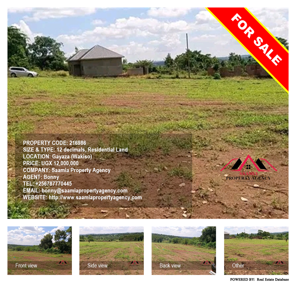 Residential Land  for sale in Gayaza Wakiso Uganda, code: 216986