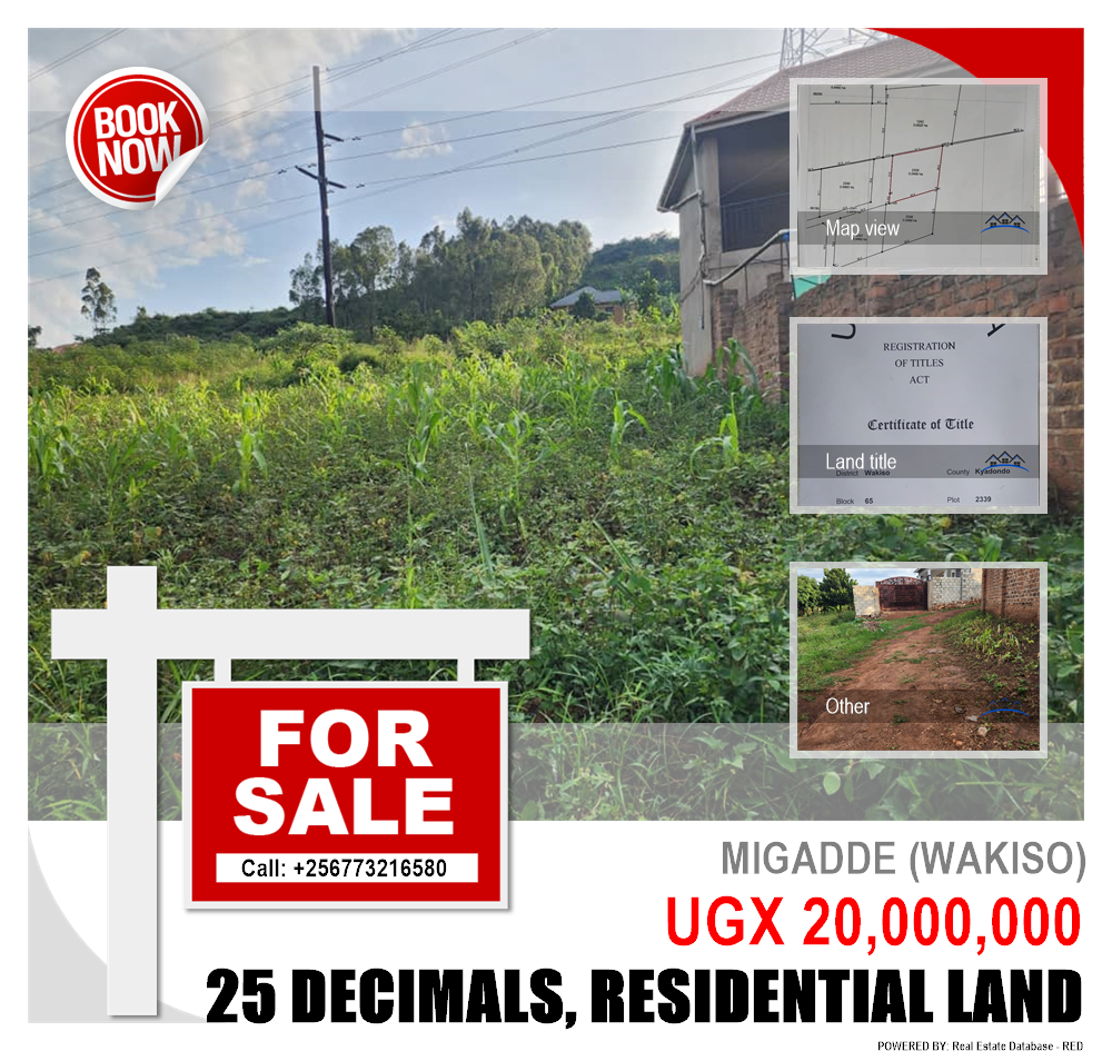 Residential Land  for sale in Migadde Wakiso Uganda, code: 216987