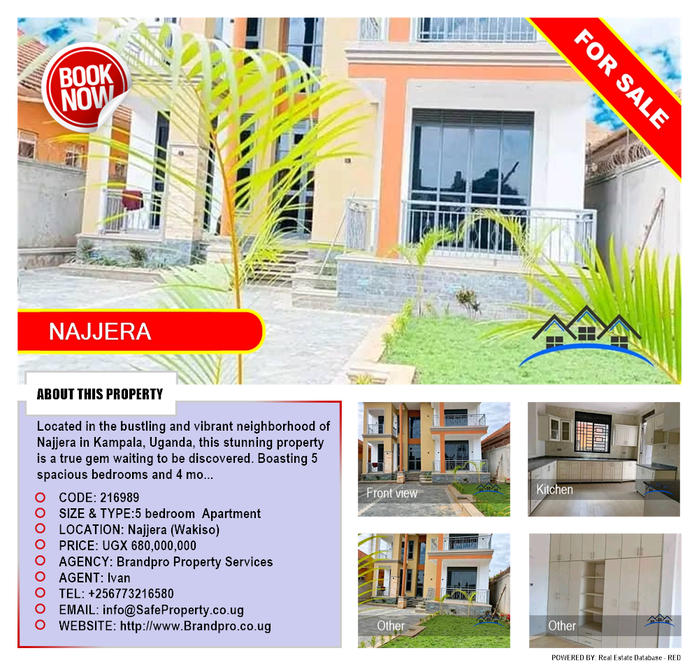 5 bedroom Apartment  for sale in Najjera Wakiso Uganda, code: 216989