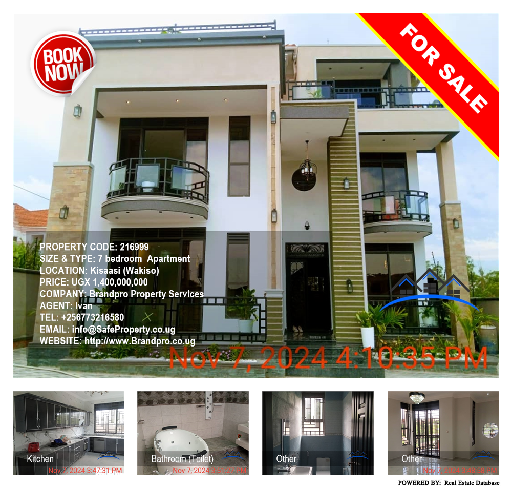 7 bedroom Apartment  for sale in Kisaasi Wakiso Uganda, code: 216999