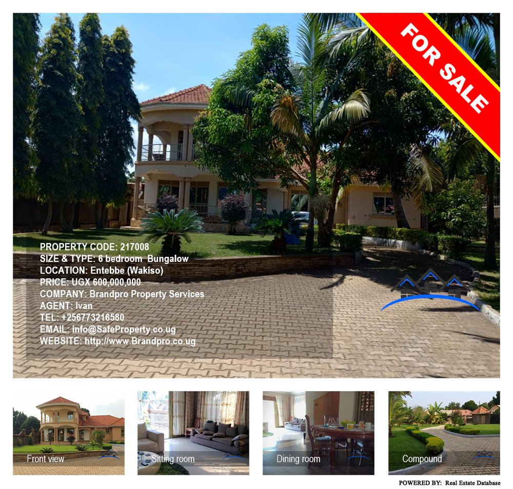 6 bedroom Bungalow  for sale in Entebbe Wakiso Uganda, code: 217008