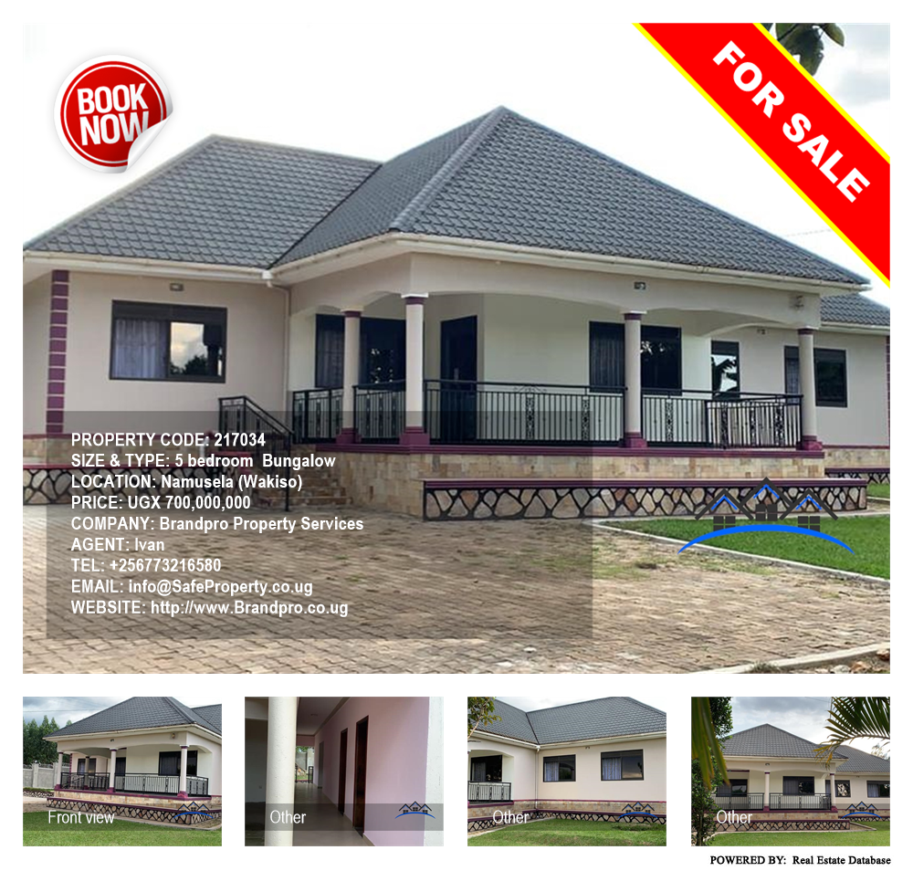 5 bedroom Bungalow  for sale in Namusela Wakiso Uganda, code: 217034