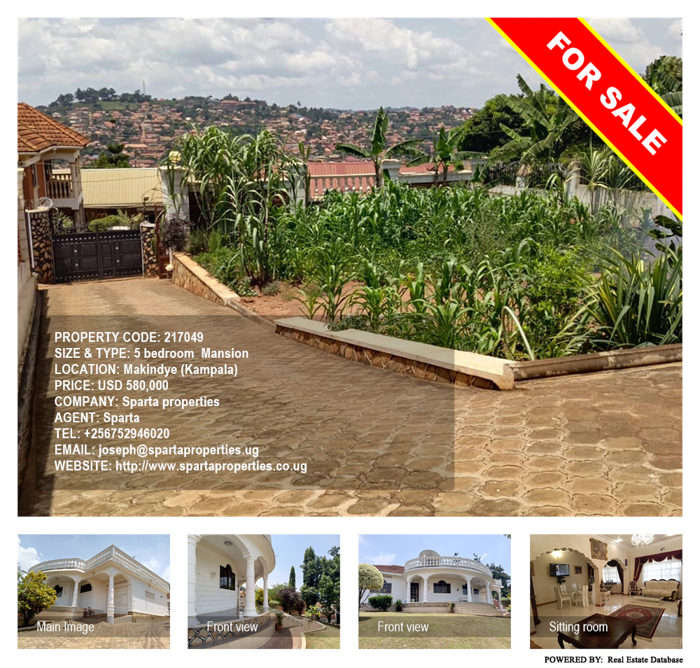 5 bedroom Mansion  for sale in Makindye Kampala Uganda, code: 217049