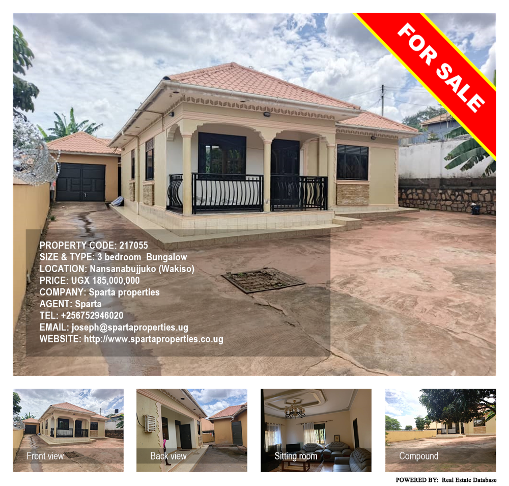 3 bedroom Bungalow  for sale in Nansanabujjuko Wakiso Uganda, code: 217055