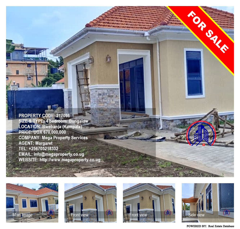 4 bedroom Bungalow  for sale in Bwebanja Kampala Uganda, code: 217066