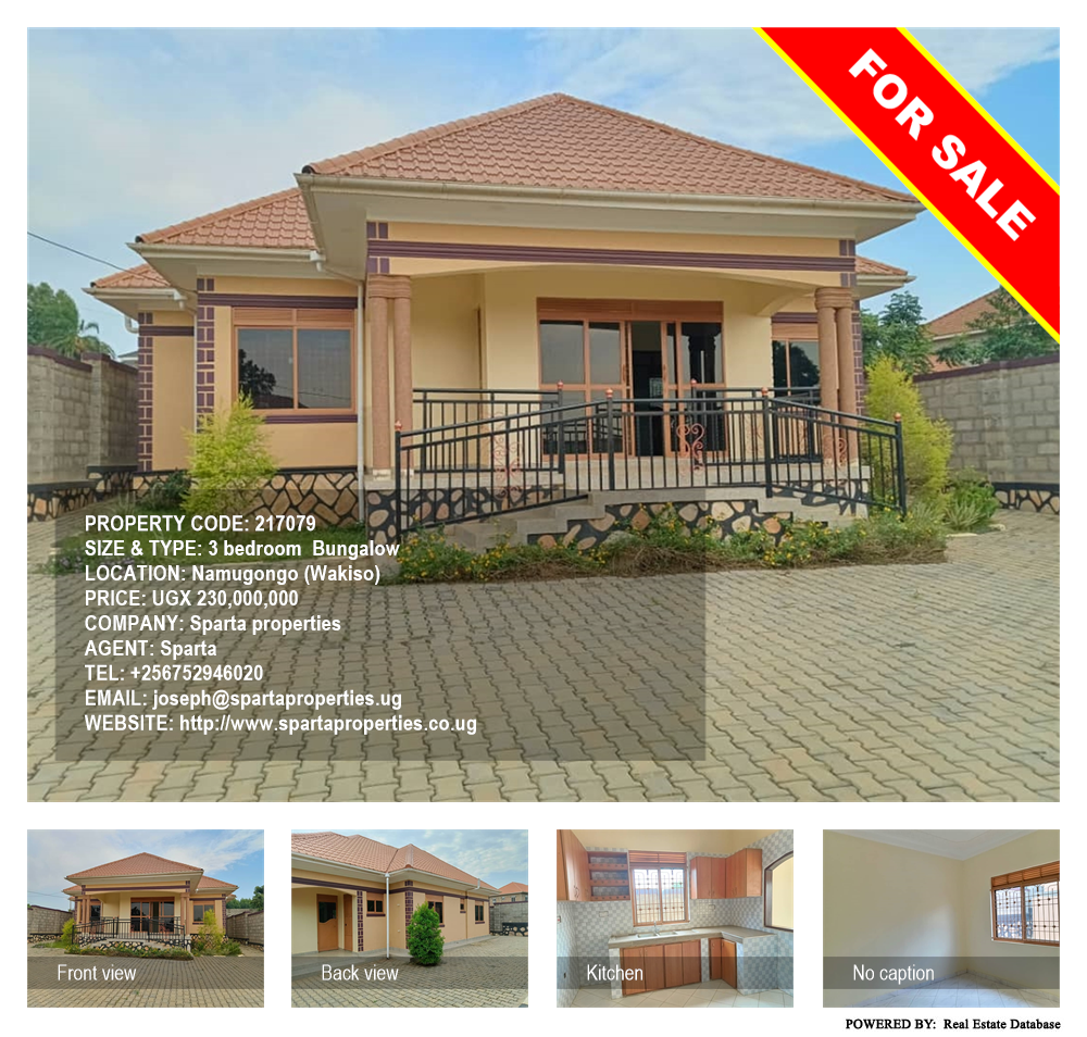 3 bedroom Bungalow  for sale in Namugongo Wakiso Uganda, code: 217079