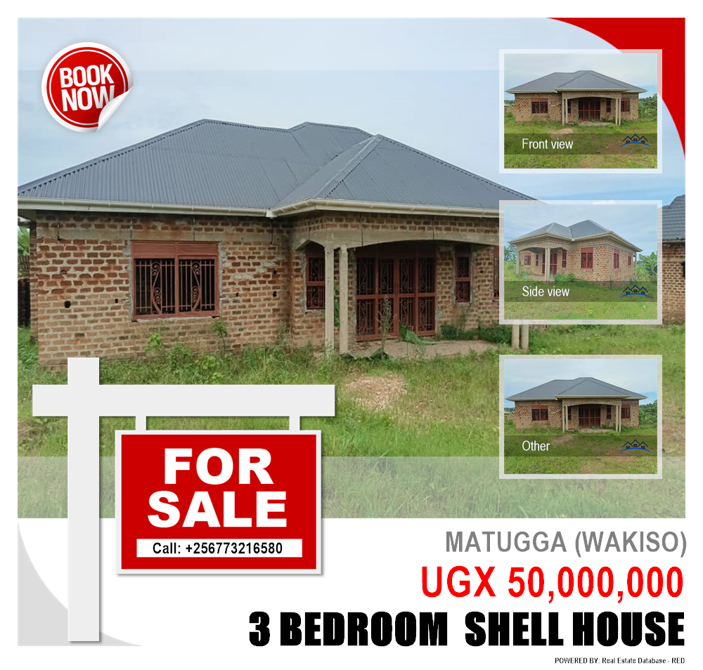 3 bedroom Shell House  for sale in Matugga Wakiso Uganda, code: 217081