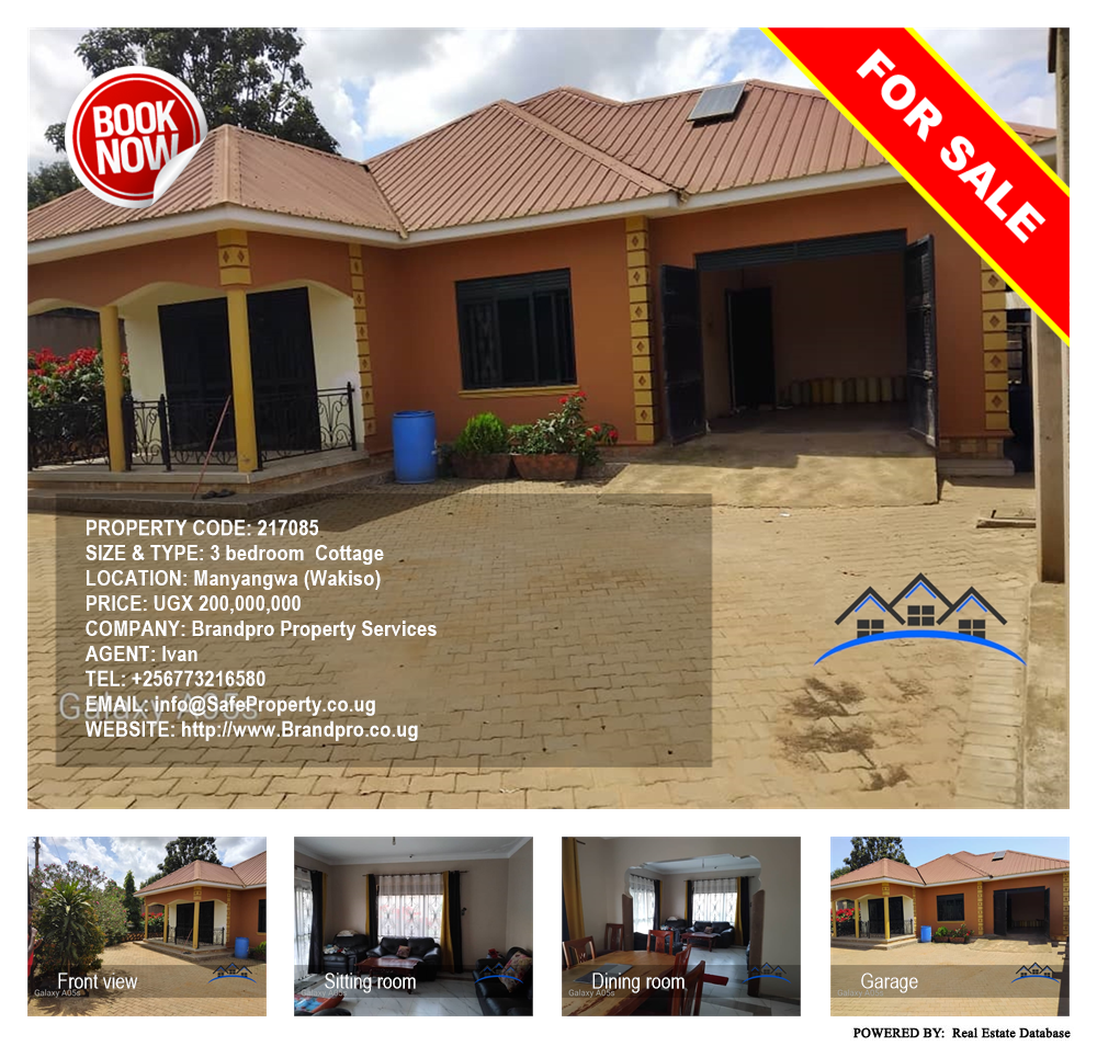 3 bedroom Cottage  for sale in Manyangwa Wakiso Uganda, code: 217085