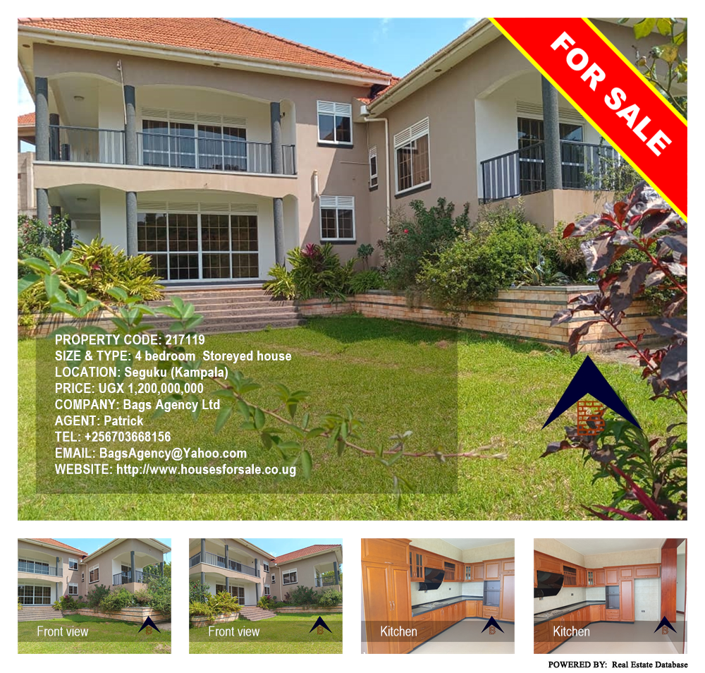 4 bedroom Storeyed house  for sale in Seguku Kampala Uganda, code: 217119