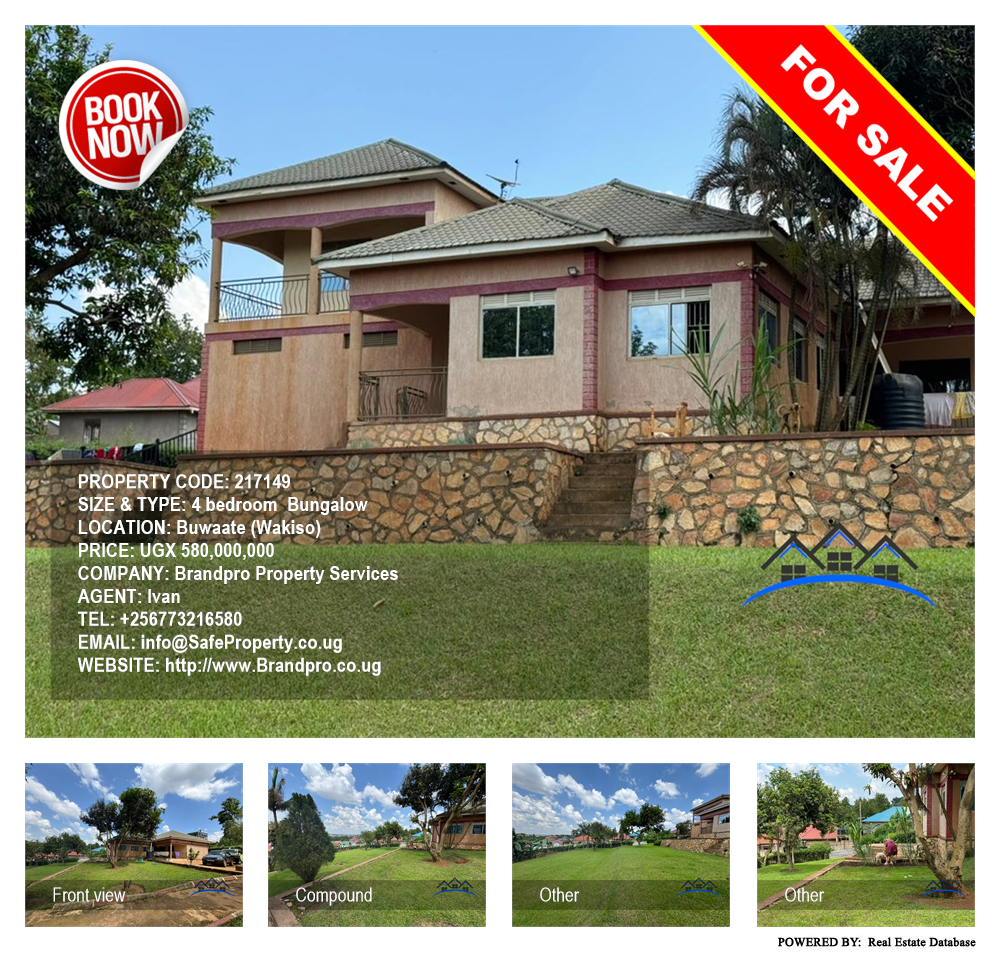 4 bedroom Bungalow  for sale in Buwaate Wakiso Uganda, code: 217149