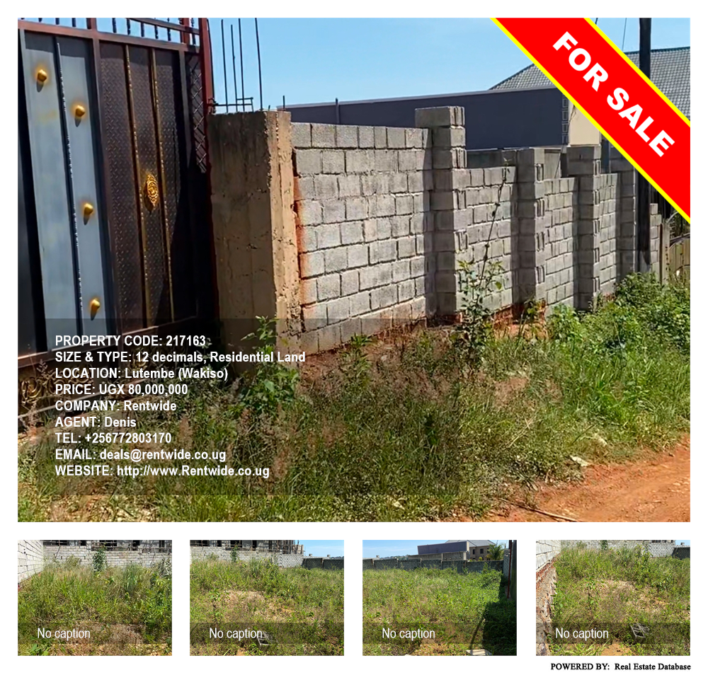 Residential Land  for sale in Lutembe Wakiso Uganda, code: 217163