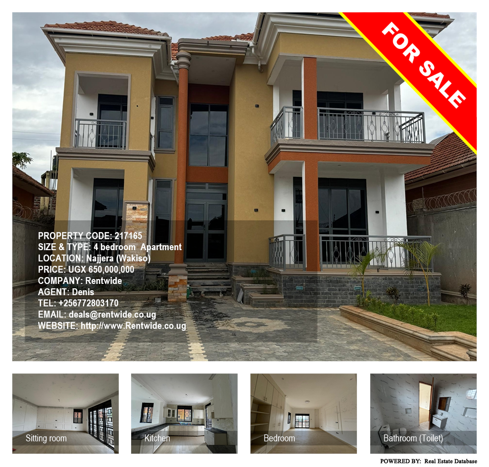 4 bedroom Apartment  for sale in Najjera Wakiso Uganda, code: 217165