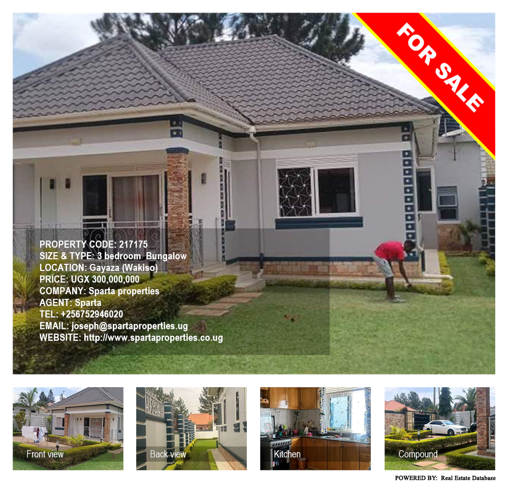 3 bedroom Bungalow  for sale in Gayaza Wakiso Uganda, code: 217175