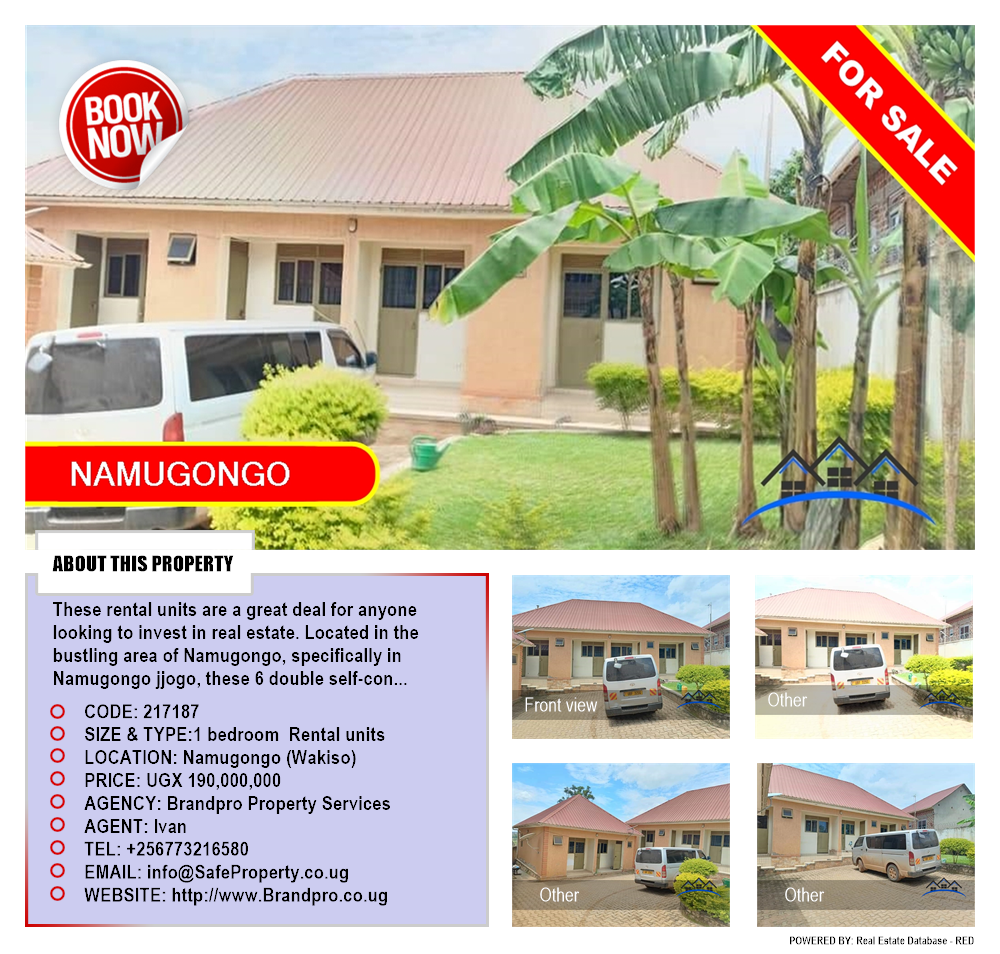 1 bedroom Rental units  for sale in Namugongo Wakiso Uganda, code: 217187