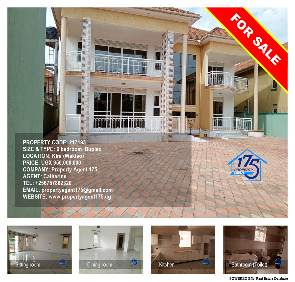 6 bedroom Duplex  for sale in Kira Wakiso Uganda, code: 217193