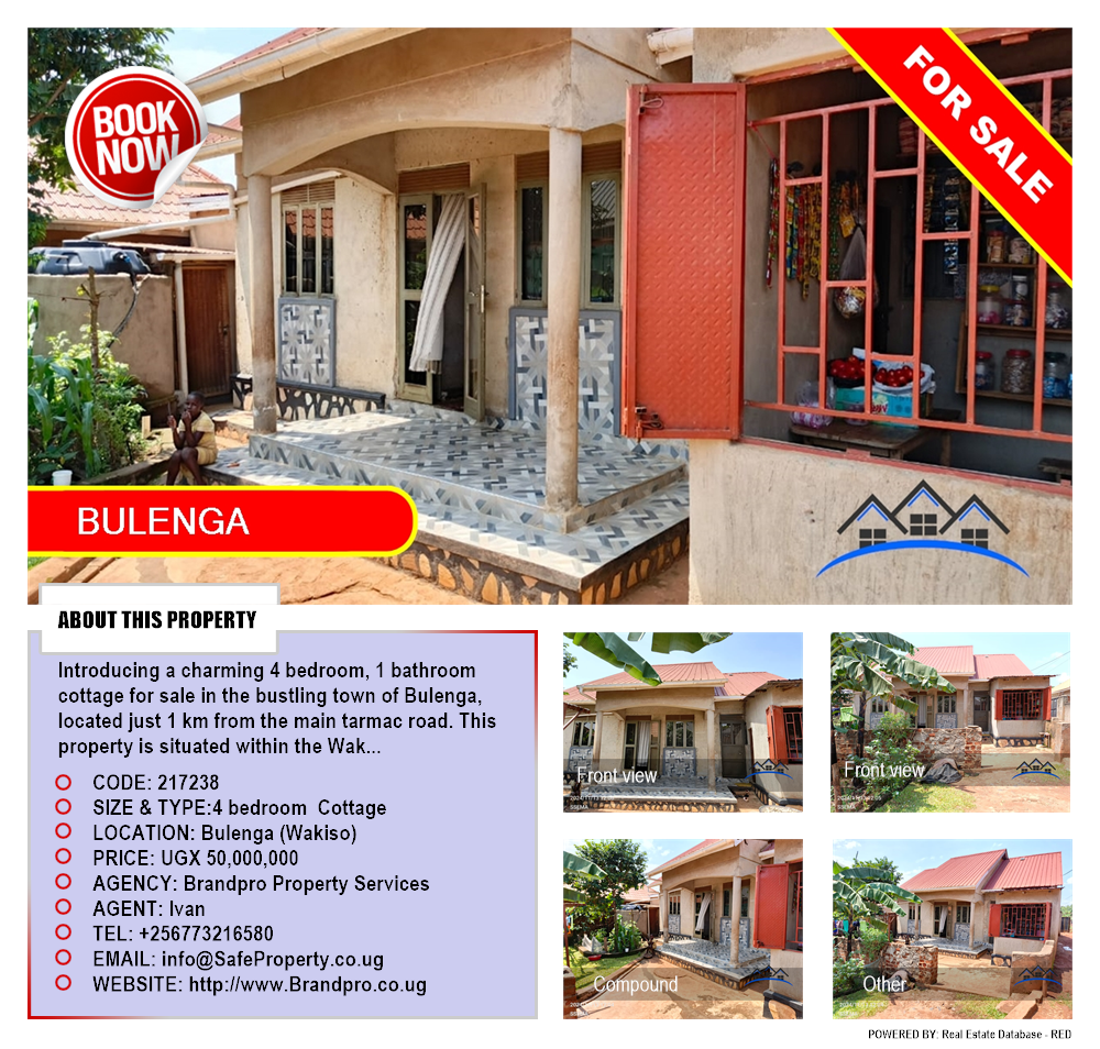 4 bedroom Cottage  for sale in Bulenga Wakiso Uganda, code: 217238