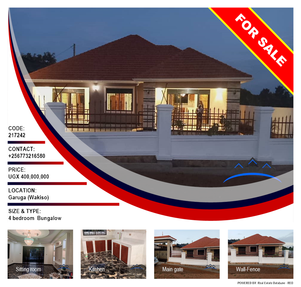 4 bedroom Bungalow  for sale in Garuga Wakiso Uganda, code: 217242