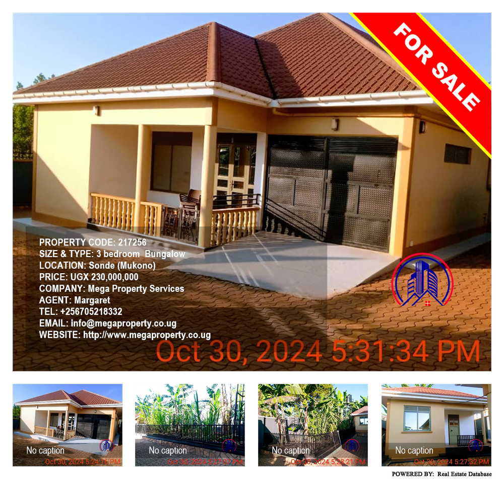 3 bedroom Bungalow  for sale in Sonde Mukono Uganda, code: 217256