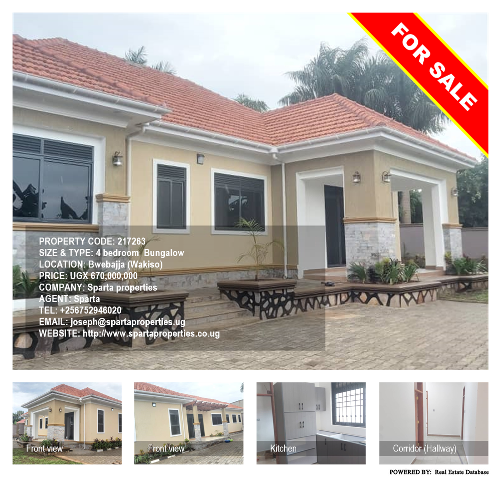 4 bedroom Bungalow  for sale in Bwebajja Wakiso Uganda, code: 217263