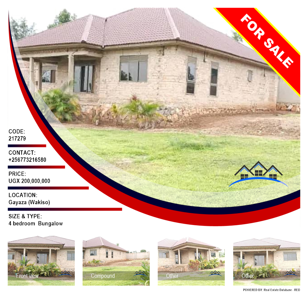 4 bedroom Bungalow  for sale in Gayaza Wakiso Uganda, code: 217279