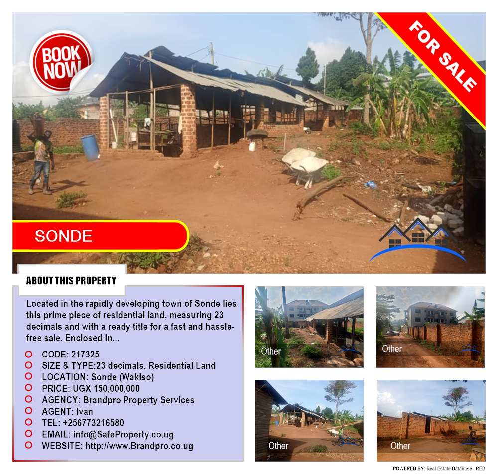 Residential Land  for sale in Sonde Wakiso Uganda, code: 217325