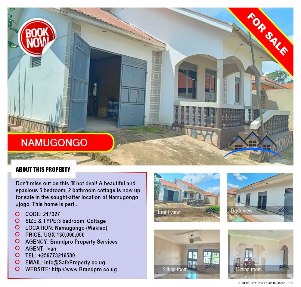 3 bedroom Cottage  for sale in Namugongo Wakiso Uganda, code: 217327