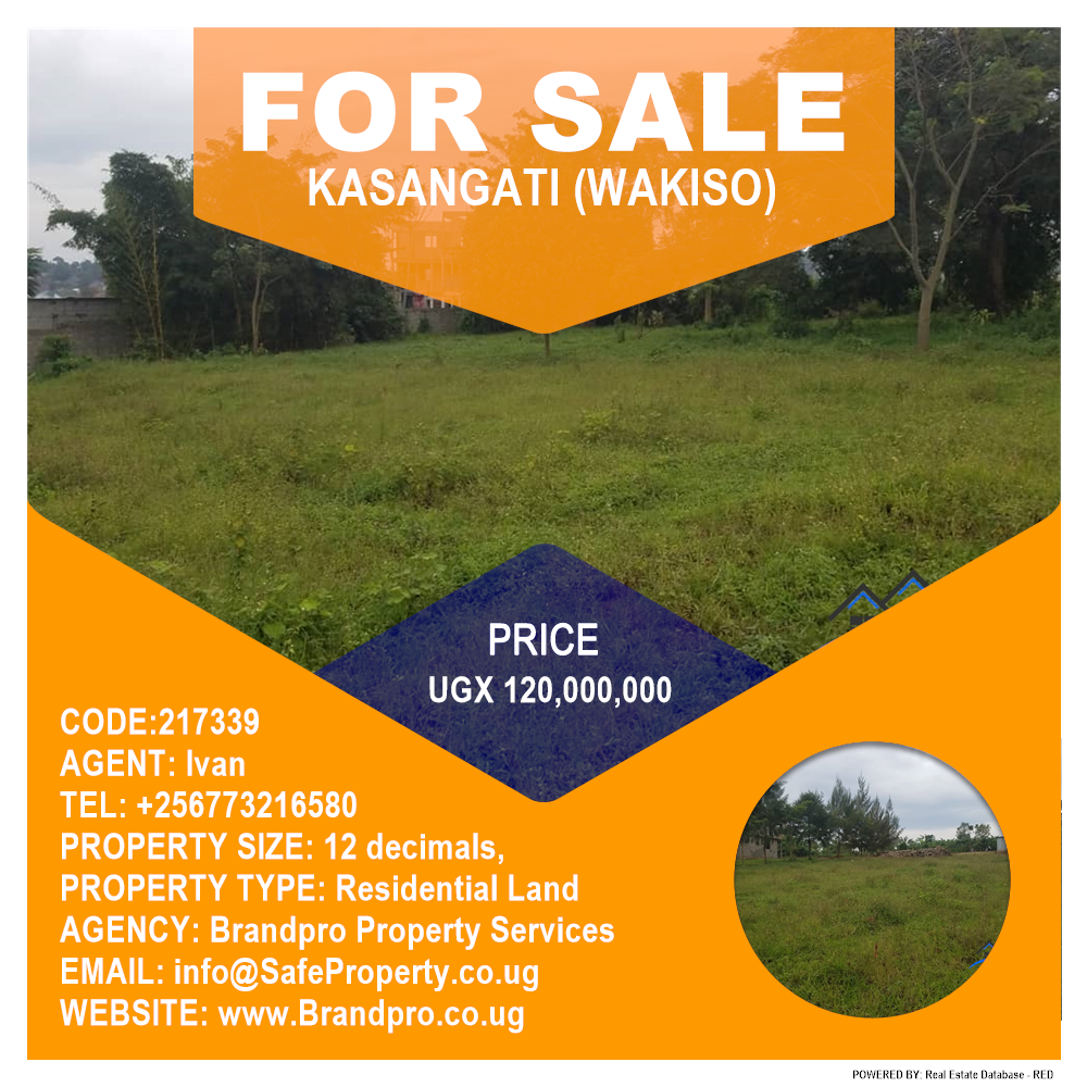 Residential Land  for sale in Kasangati Wakiso Uganda, code: 217339