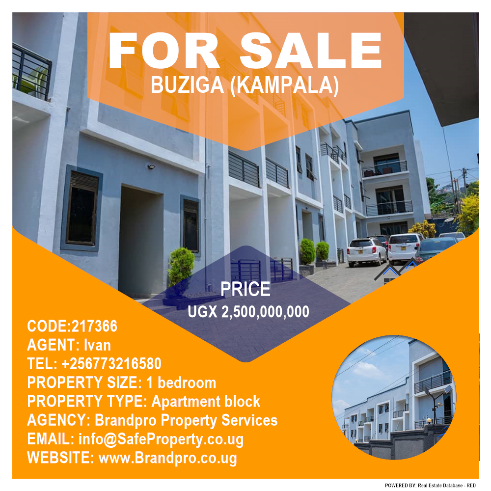 1 bedroom Apartment block  for sale in Buziga Kampala Uganda, code: 217366