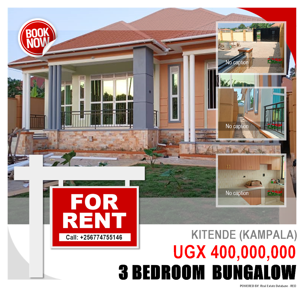 3 bedroom Bungalow  for rent in Kitende Kampala Uganda, code: 217374