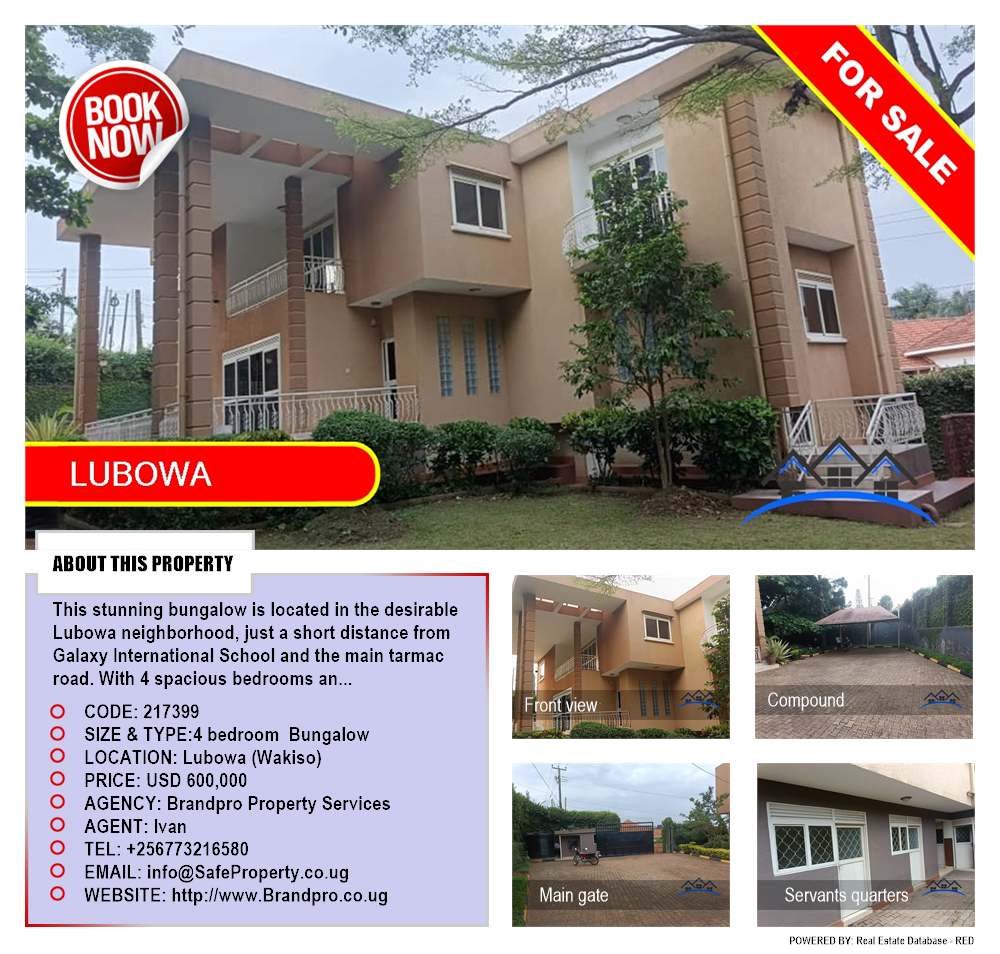 4 bedroom Bungalow  for sale in Lubowa Wakiso Uganda, code: 217399