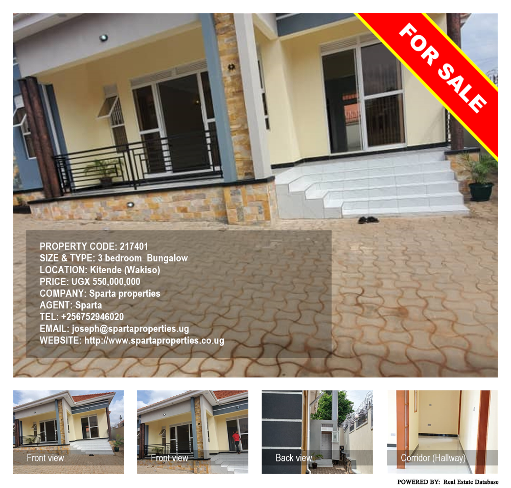 3 bedroom Bungalow  for sale in Kitende Wakiso Uganda, code: 217401