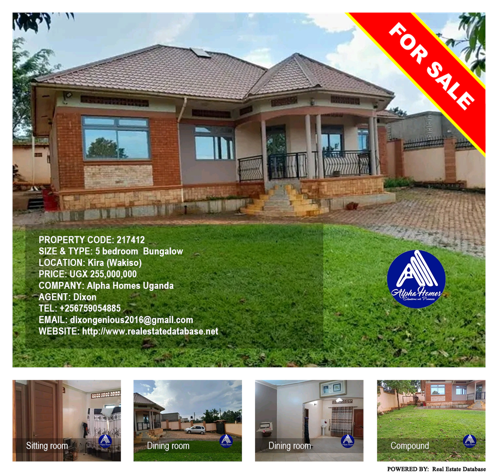 5 bedroom Bungalow  for sale in Kira Wakiso Uganda, code: 217412