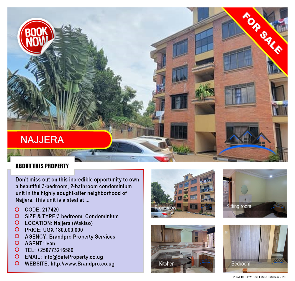 3 bedroom Condominium  for sale in Najjera Wakiso Uganda, code: 217420