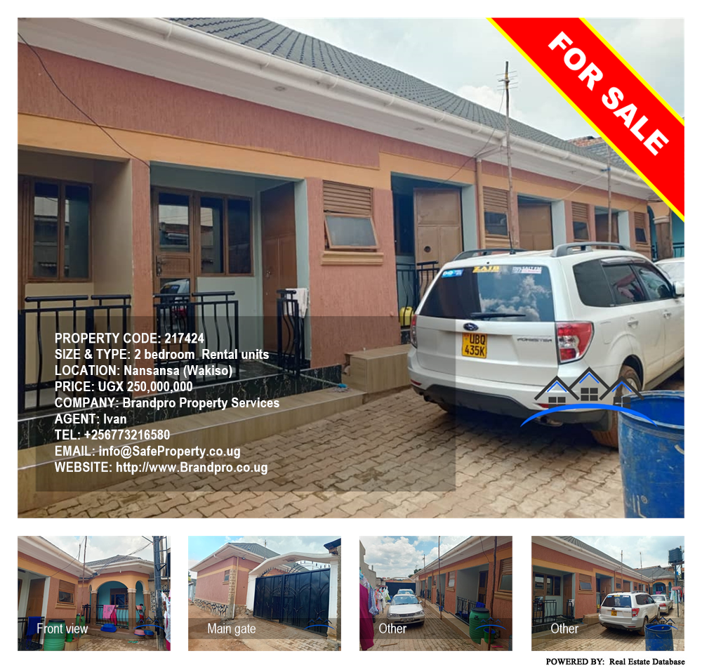 2 bedroom Rental units  for sale in Nansansa Wakiso Uganda, code: 217424