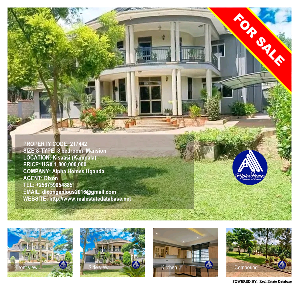 8 bedroom Mansion  for sale in Kisaasi Kampala Uganda, code: 217442