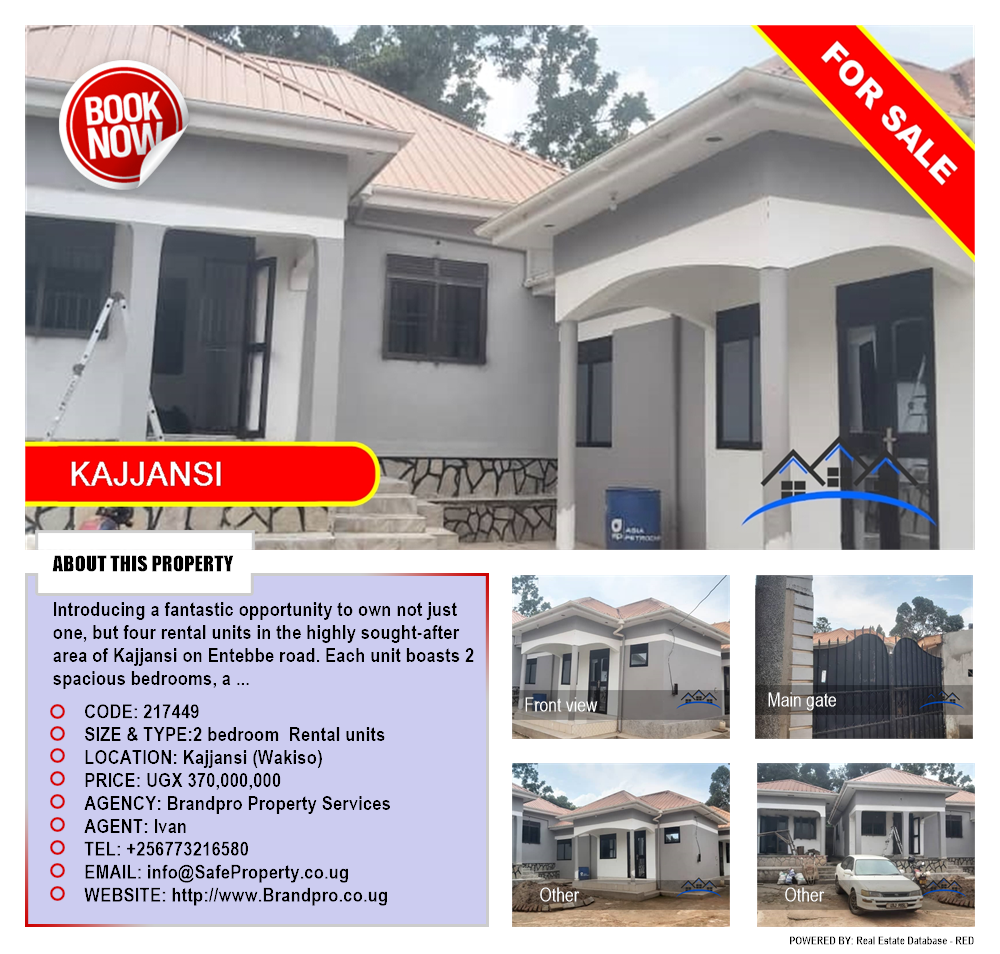 2 bedroom Rental units  for sale in Kajjansi Wakiso Uganda, code: 217449